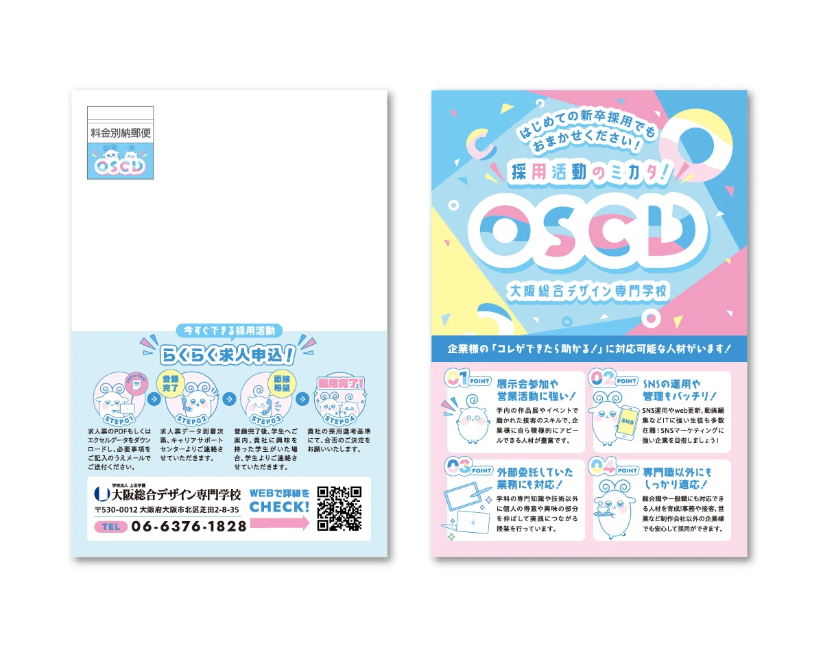 LPに誘導するハガキDM